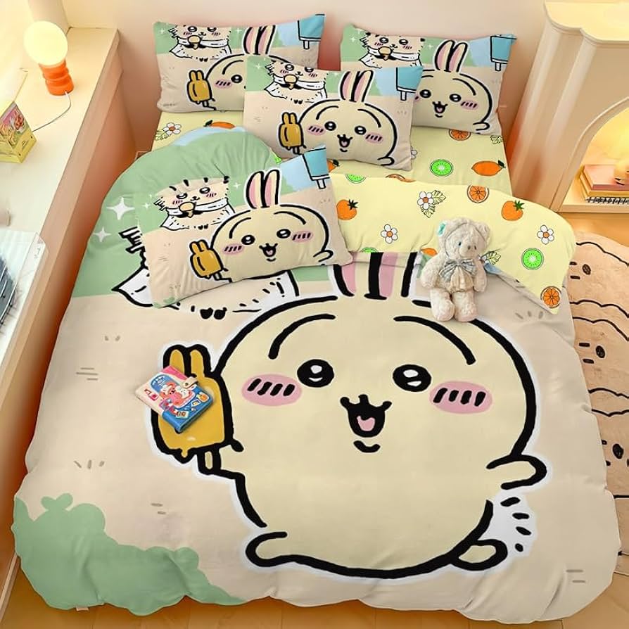 ちいかわ あったか掛けふとんカバー 敷きパッド 枕カバー セット【新品・未使用】 Amazon｜寝具カバーセット 布団カバー シーツ ちいかわ 枕カバー